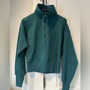 Old Navy Dynamic Fleece Teal/ Green Pullover Quarter Zip